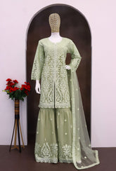 Sana by Sayuri - A New Hue of Opulence | Semi-Stitched Palazzo Suit 5819-D